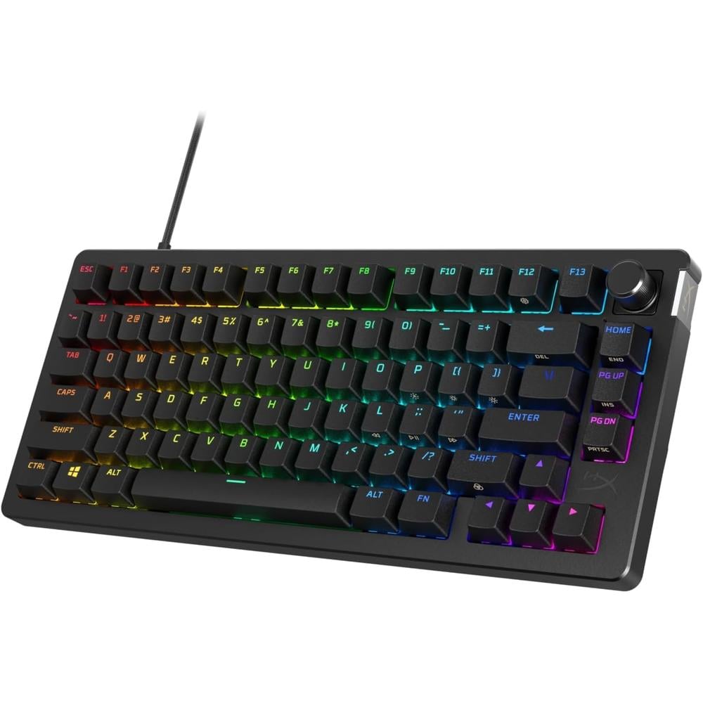 TECLADO ALÁMBRICO HYPERX ALLOY RISE 75 HOT SWAP | NEGRO - 1