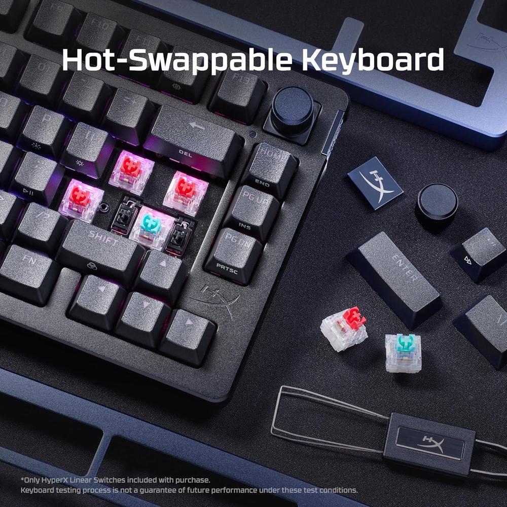TECLADO ALÁMBRICO HYPERX ALLOY RISE 75 HOT SWAP | NEGRO - 3