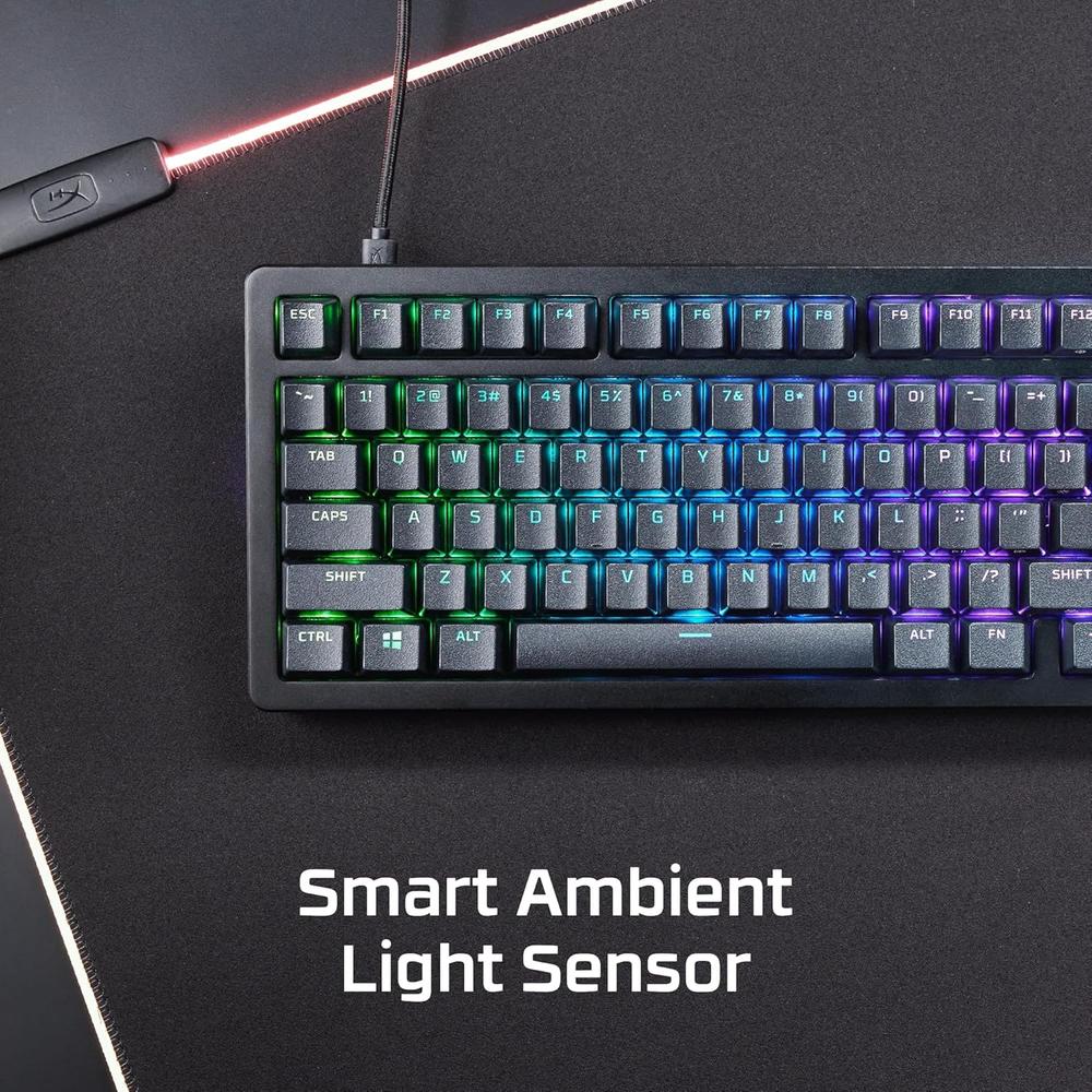 TECLADO ALÁMBRICO HYPERX ALLOY RISE 75 HOT SWAP | NEGRO - 4