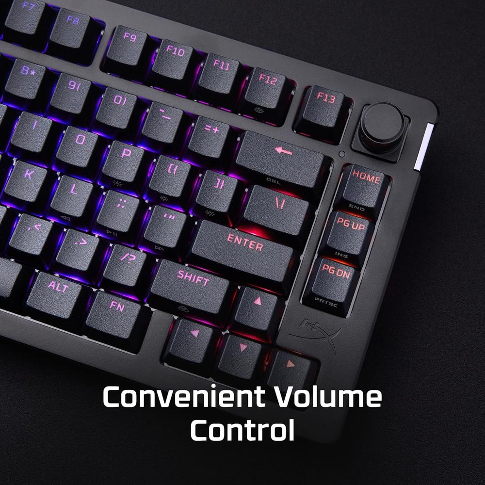 TECLADO ALÁMBRICO HYPERX ALLOY RISE 75 HOT SWAP | NEGRO - 6