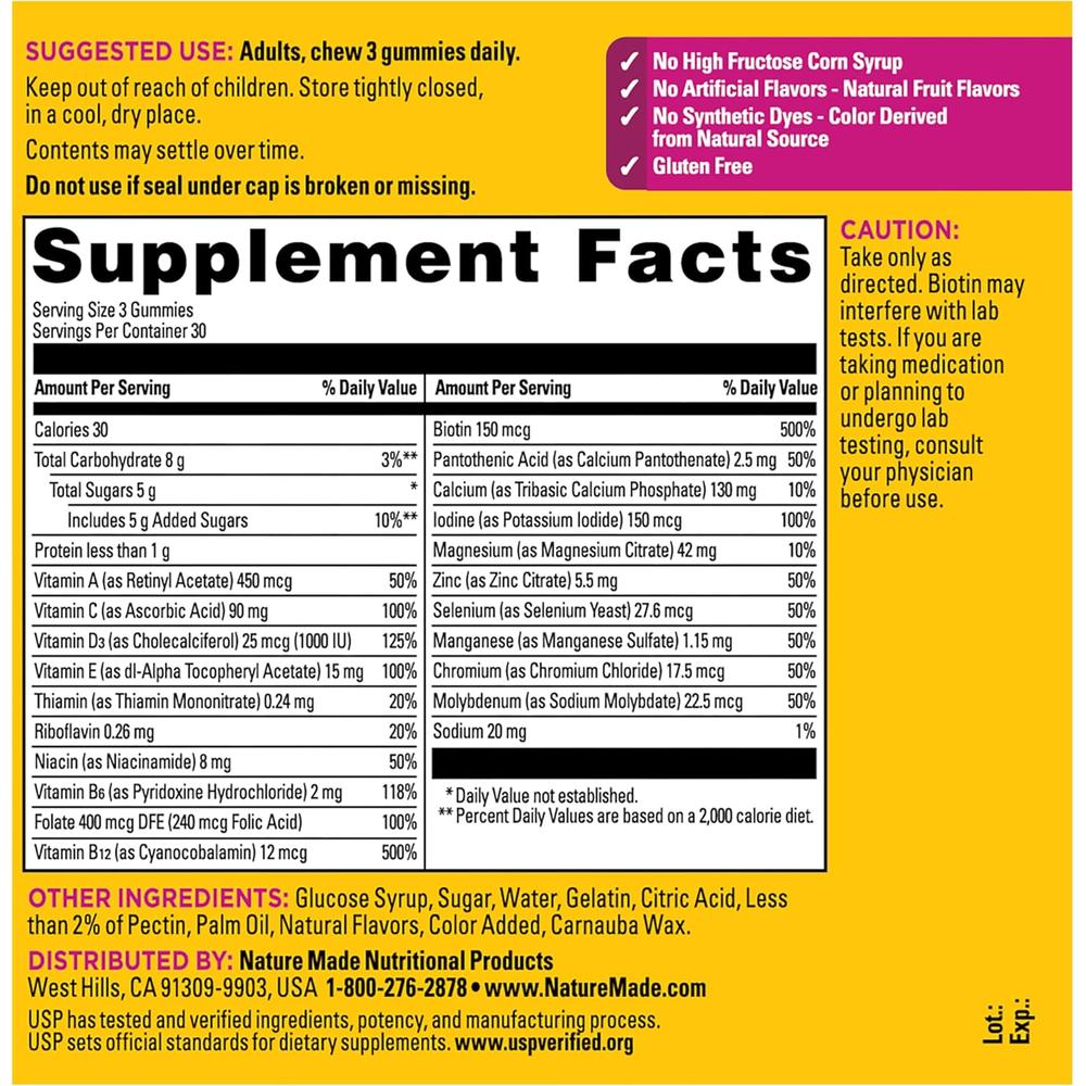 NATURE MADE MULTIVITAMÍNICO MUJER ADVANCED | 90 UND - 10