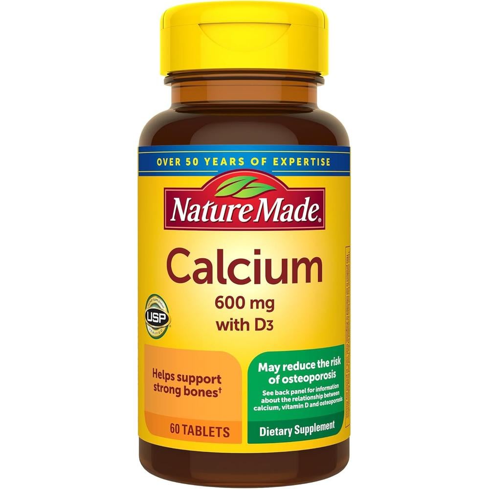 NATURE MADE CALCIO 600 MG + VITAMINA D3 | 60 UND - 1