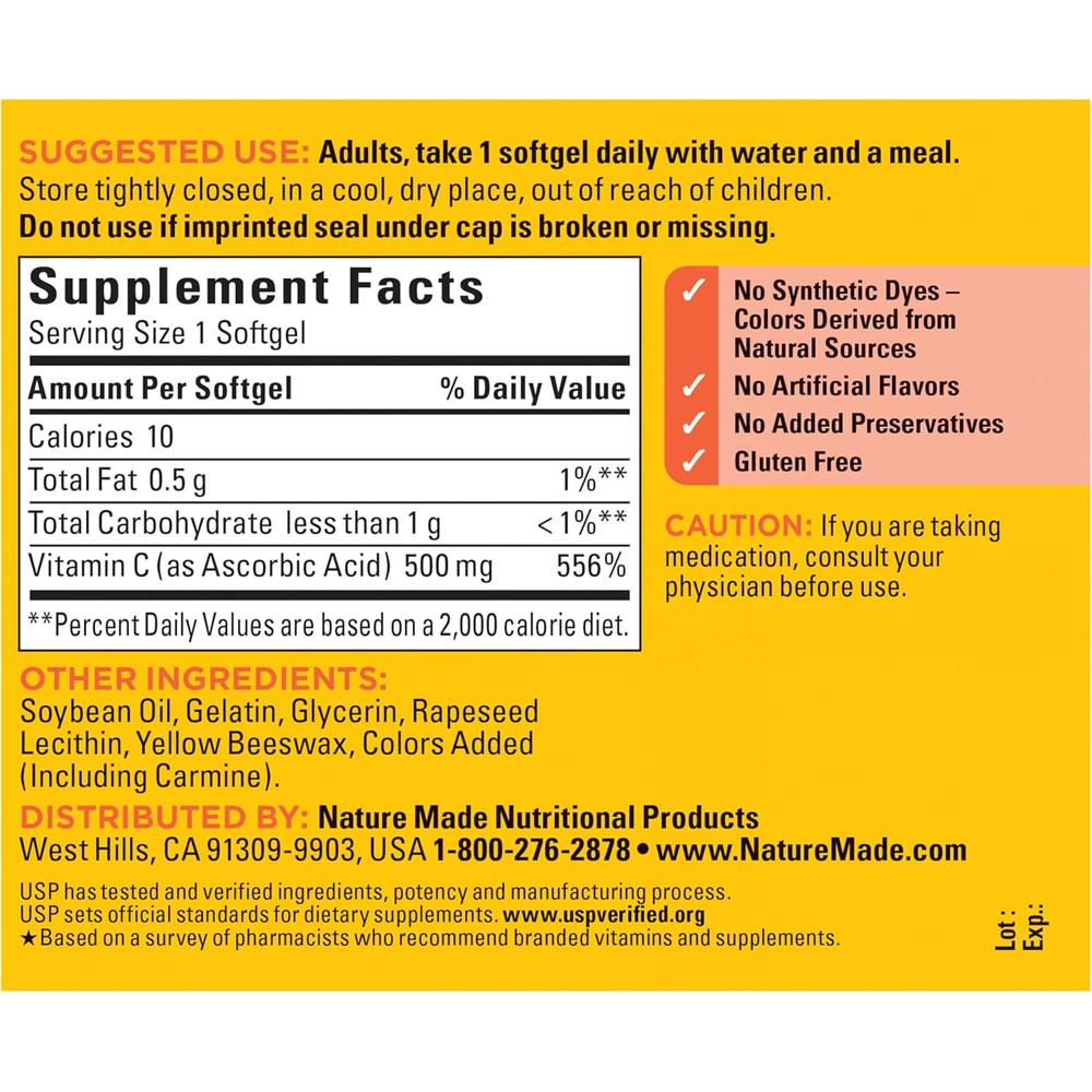 NATURE MADE VITAMINA C 500 MG | 60 UND - 7