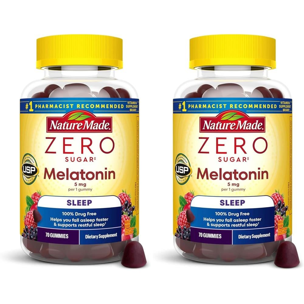 NATURE MADE PACK 2 MELATONINA CERO AZÚCAR 5 MG | 70 UND C/U - 1