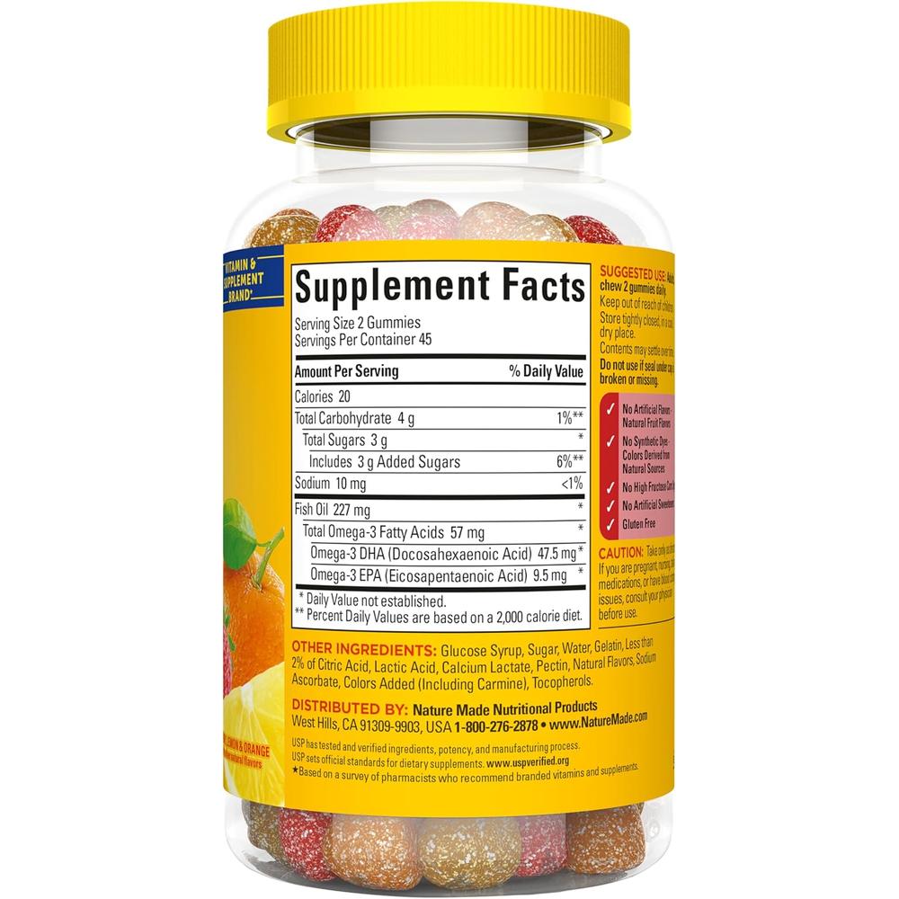 NATURE MADE OMEGA 3 FISH OIL GOMITAS | 90 UND - 7