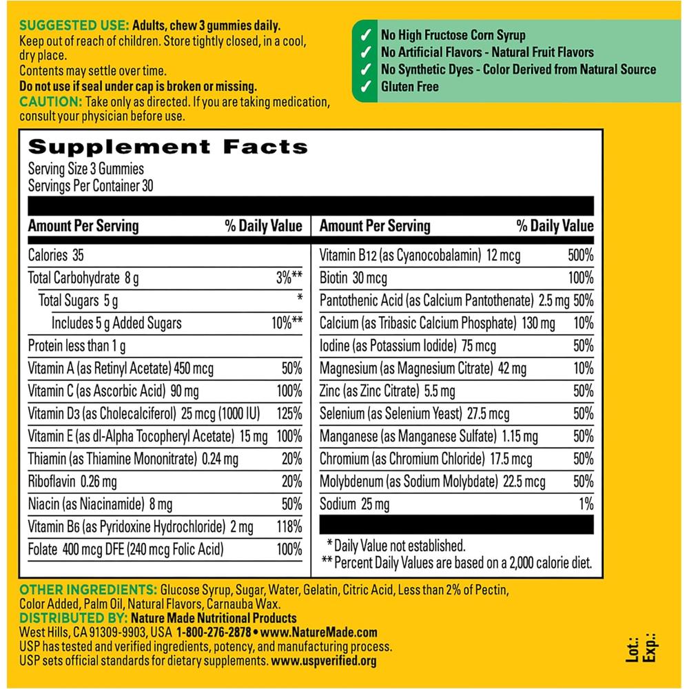NATURE MADE MULTIVITAMÍNICO ADULTOS ADVANCED | 90 UND - 10