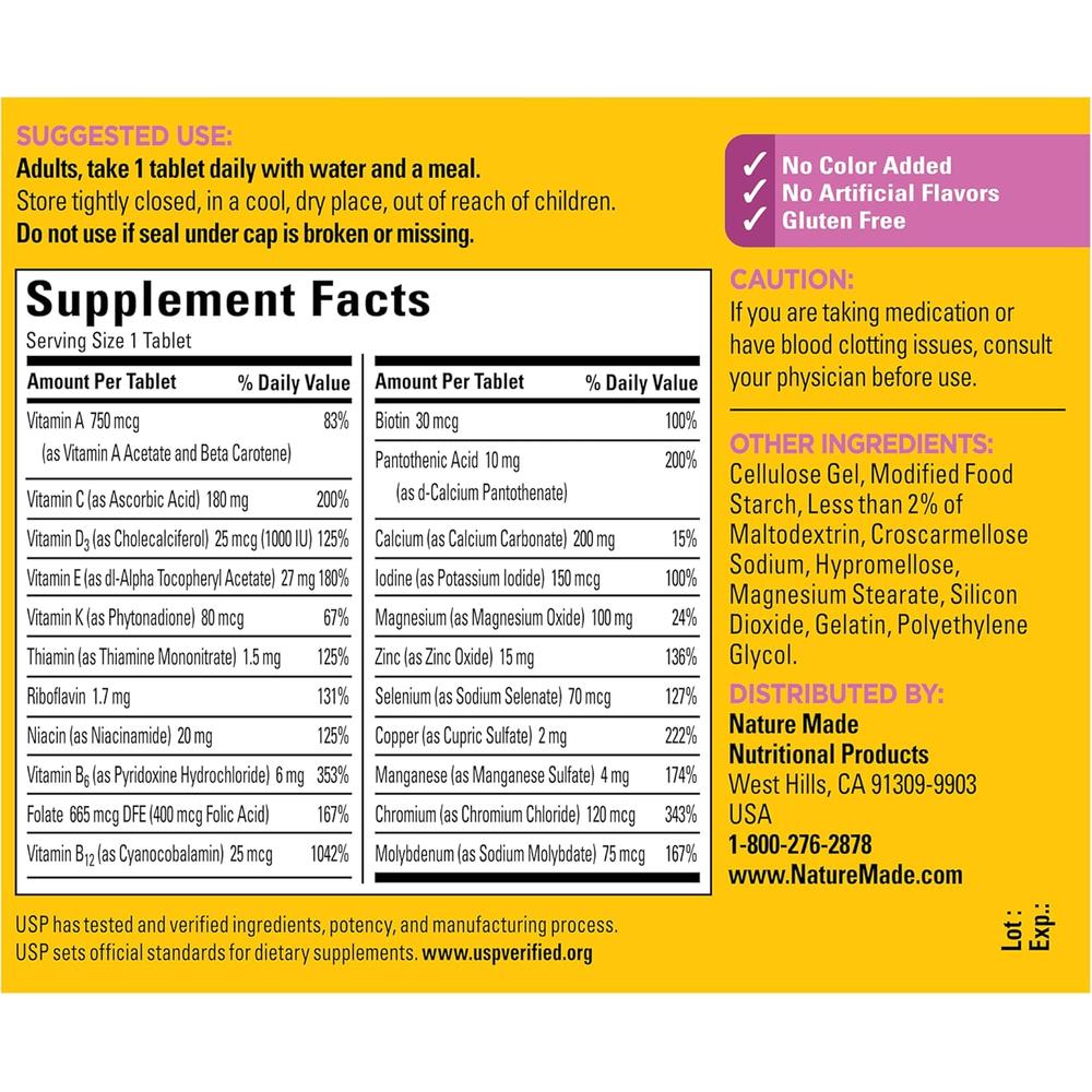NATURE MADE MULTIVITAMÍNICO WOMEN 50+ | 90 UND - 8