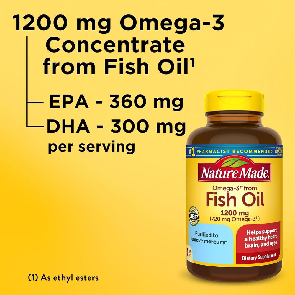 NATURE MADE OMEGA 3 + FISH OIL 1200 MG | 100 UND - 3
