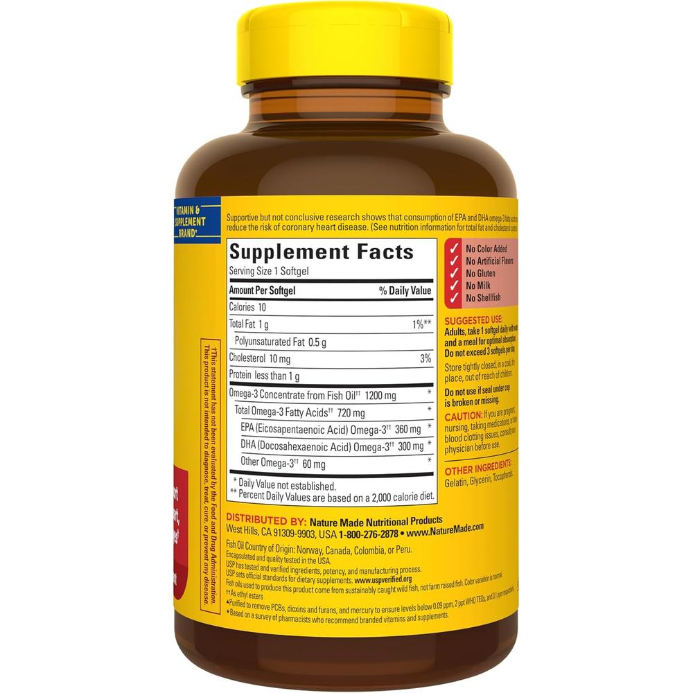 NATURE MADE OMEGA 3 + FISH OIL 1200 MG | 100 UND - 8