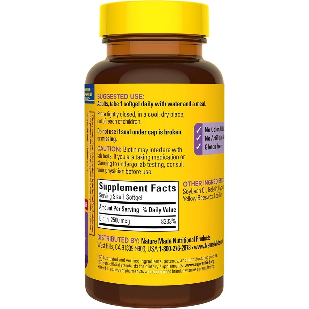 NATURE MADE BIOTINA 2500 MCG | 150 UND - 9