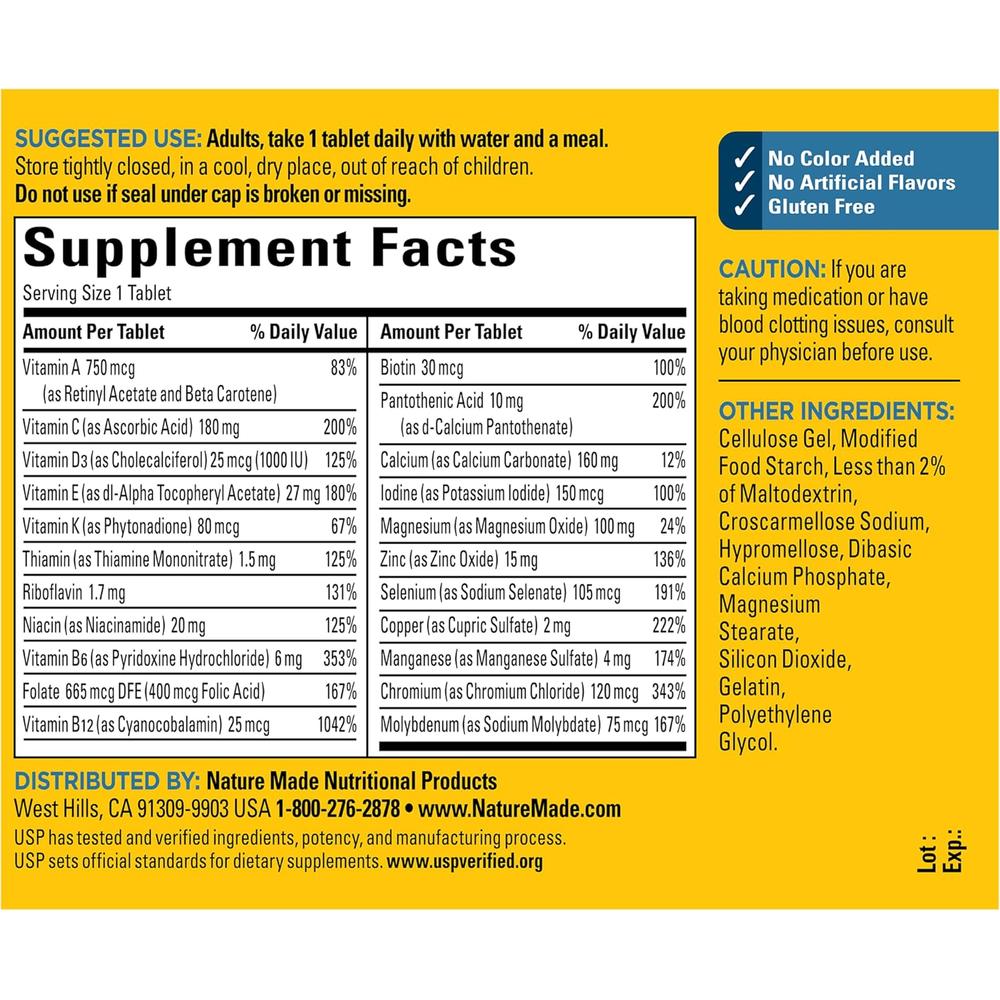 NATURE MADE MULTIVITAMÍNICO MEN 50+ | 90 UND - 8