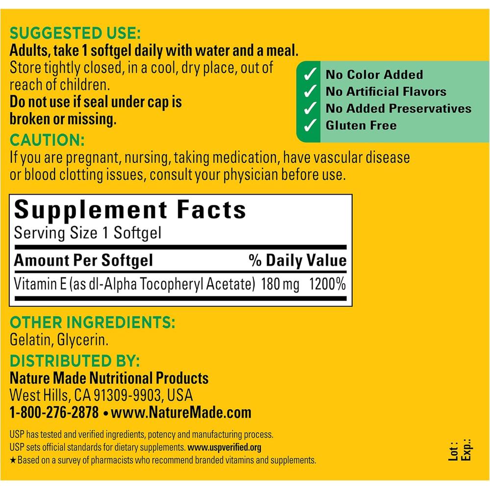 NATURE MADE VITAMINA E 400 UI | 300 UND - 7