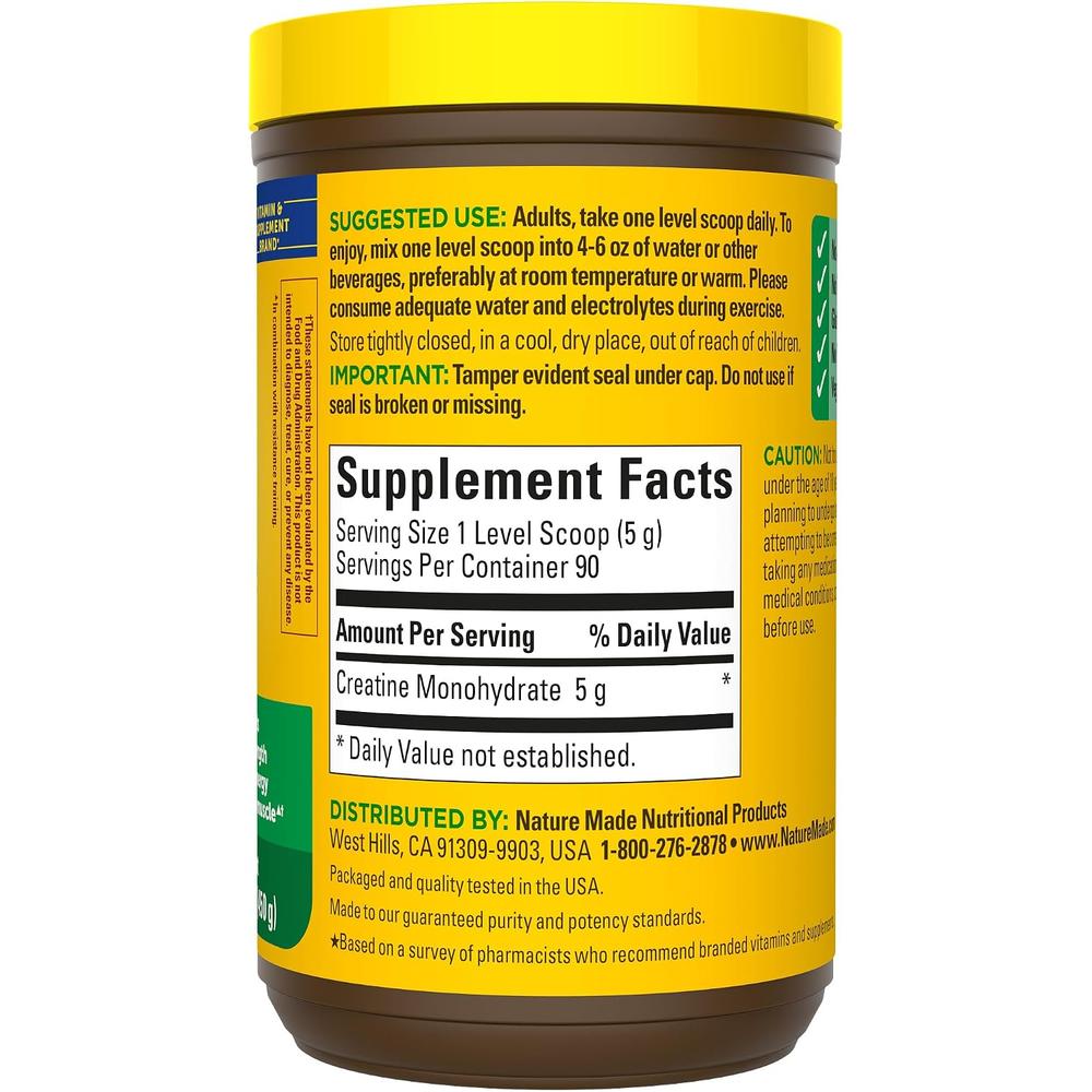 NATURE MADE CREATINA MONOHIDRATO EN POLVO | 450 G - 10