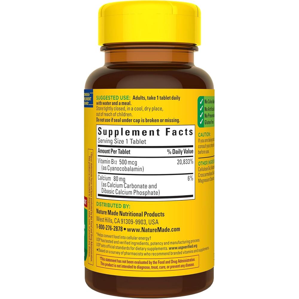NATURE MADE VITAMINA B12 500 MCG | 200 UND - 8