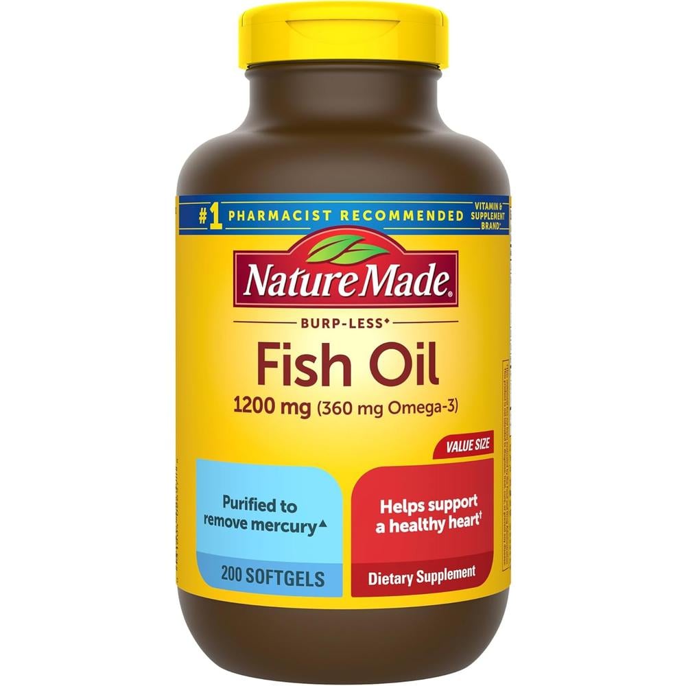 NATURE MADE OMEGA 3 FISH OIL BURP LESS 1200 MG | 200 UND - 1