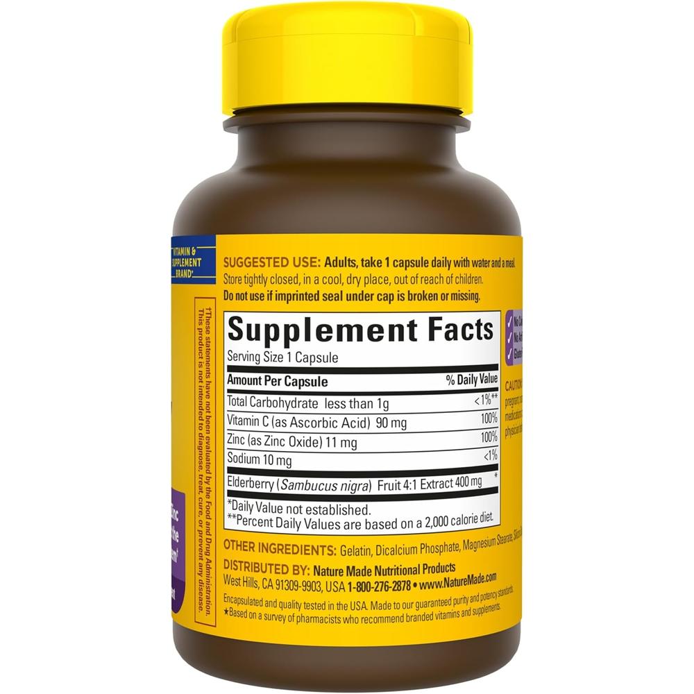 NATURE MADE SAÚCO + VITAMINA C + ZINC | 60 UND - 8