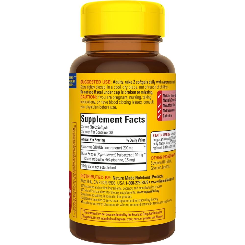 NATURE MADE COQ10 200 MG + PIMIENTA NEGRA | 60 UND - 8
