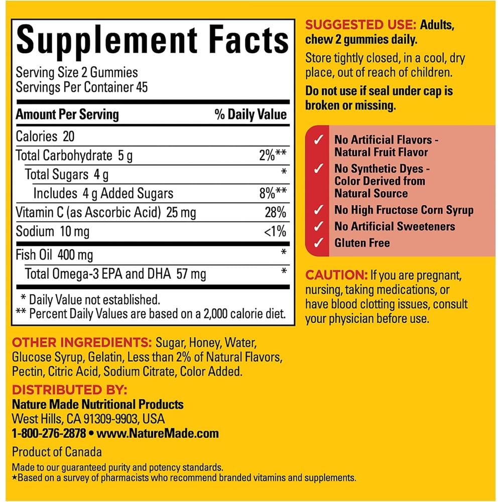 NATURE MADE PACK 2 OMEGA 3 GOMITAS | 90 UND C/U - 5