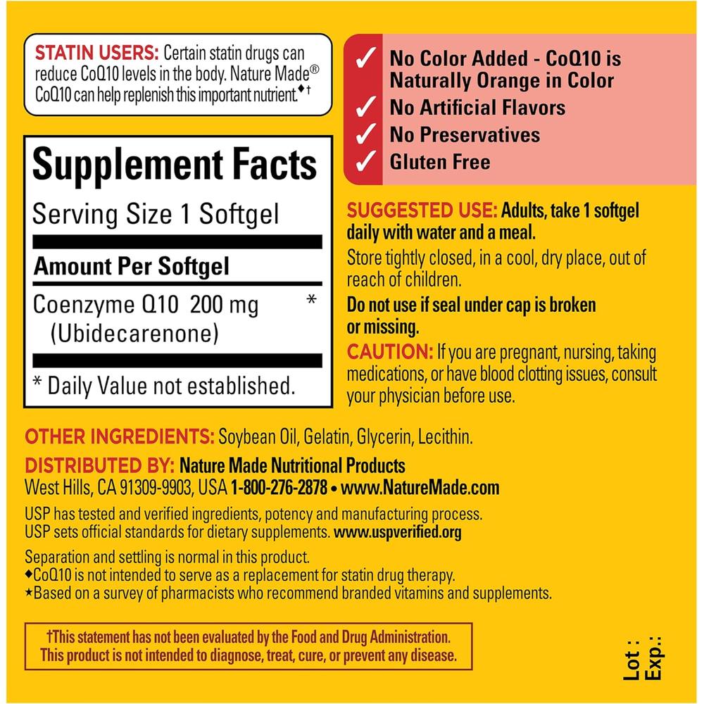 NATURE MADE COQ10 200 MG | 40 UND - 7