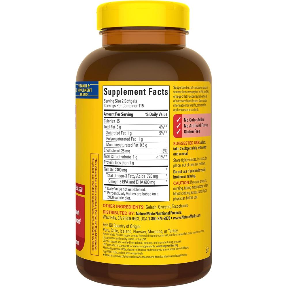NATURE MADE OMEGA 3 FISH OIL 1200 MG | 230 UND - 7