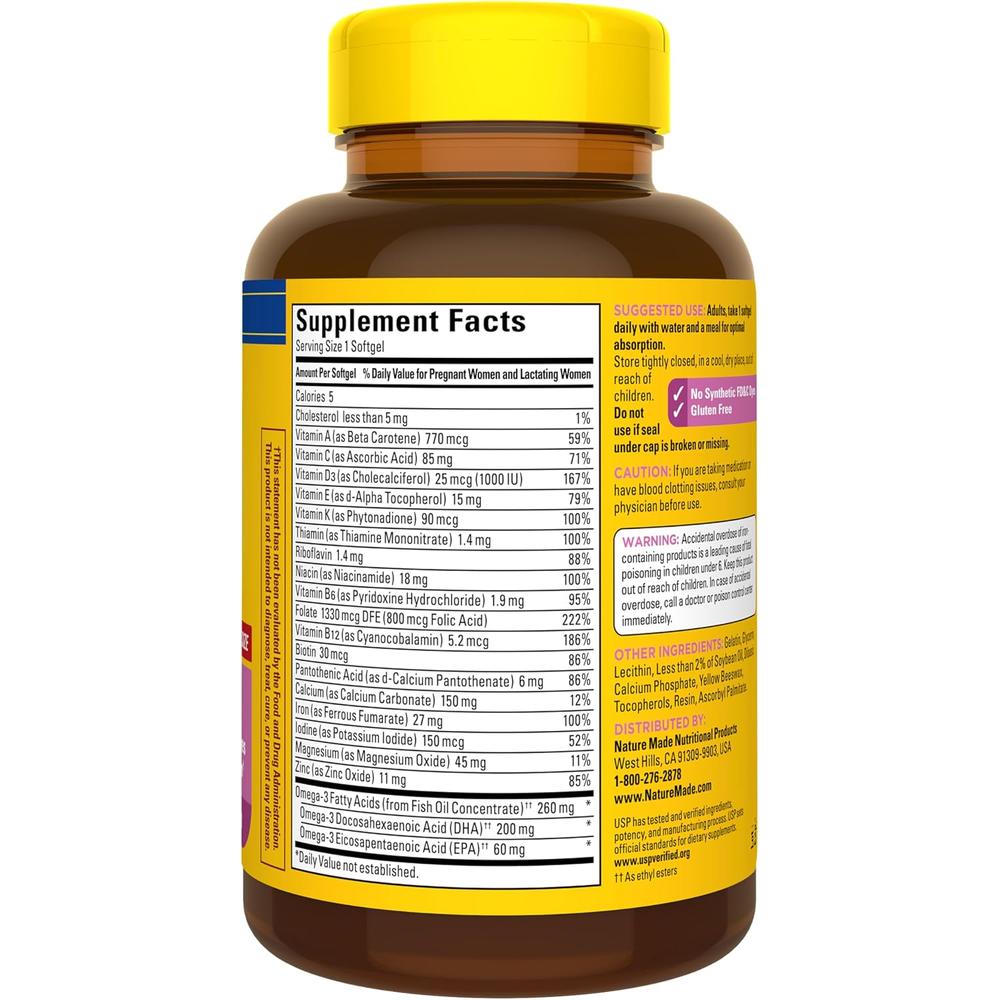 NATURE MADE PRENATAL ÁCIDO FÓLICO + DHA | 90 UND - 9