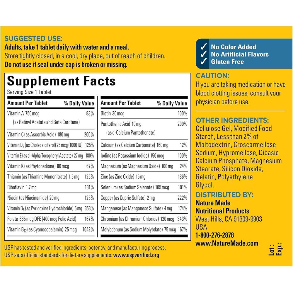 NATURE MADE PACK 2 MULTIVITAMÍNICO MEN 50+ | 90 UND C/U - 4