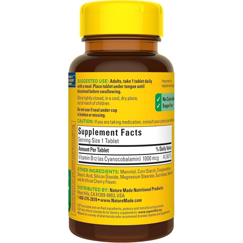 NATURE MADE VITAMINA B12 1000 MCG SUBLINGUAL | 150 UND - 9
