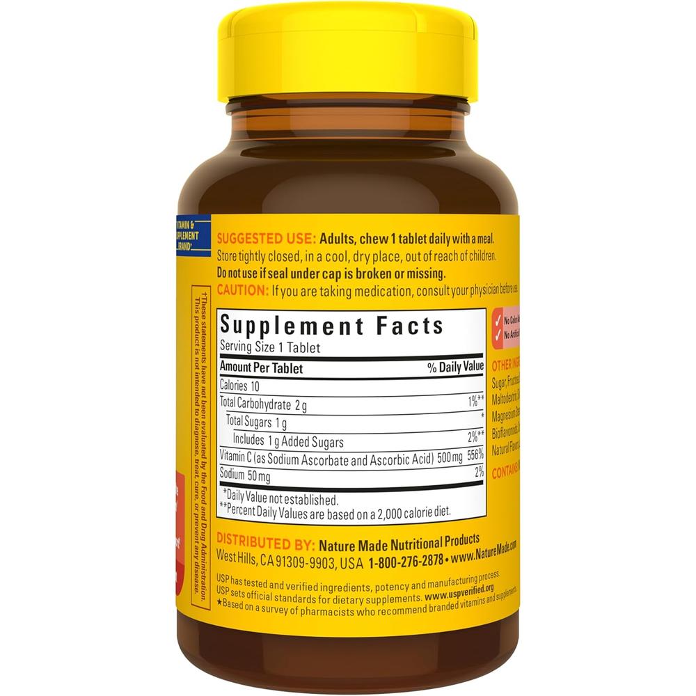 NATURE MADE VITAMINA C MASTICABLE 500 MG | 60 UND - 9