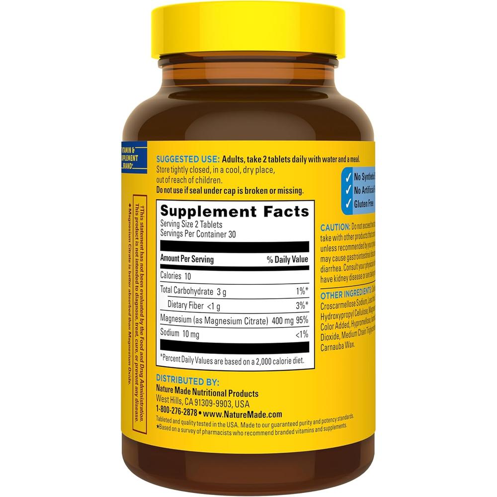 NATURE MADE MAGNESIO CITRATO 400 MG | 60 UND - 9