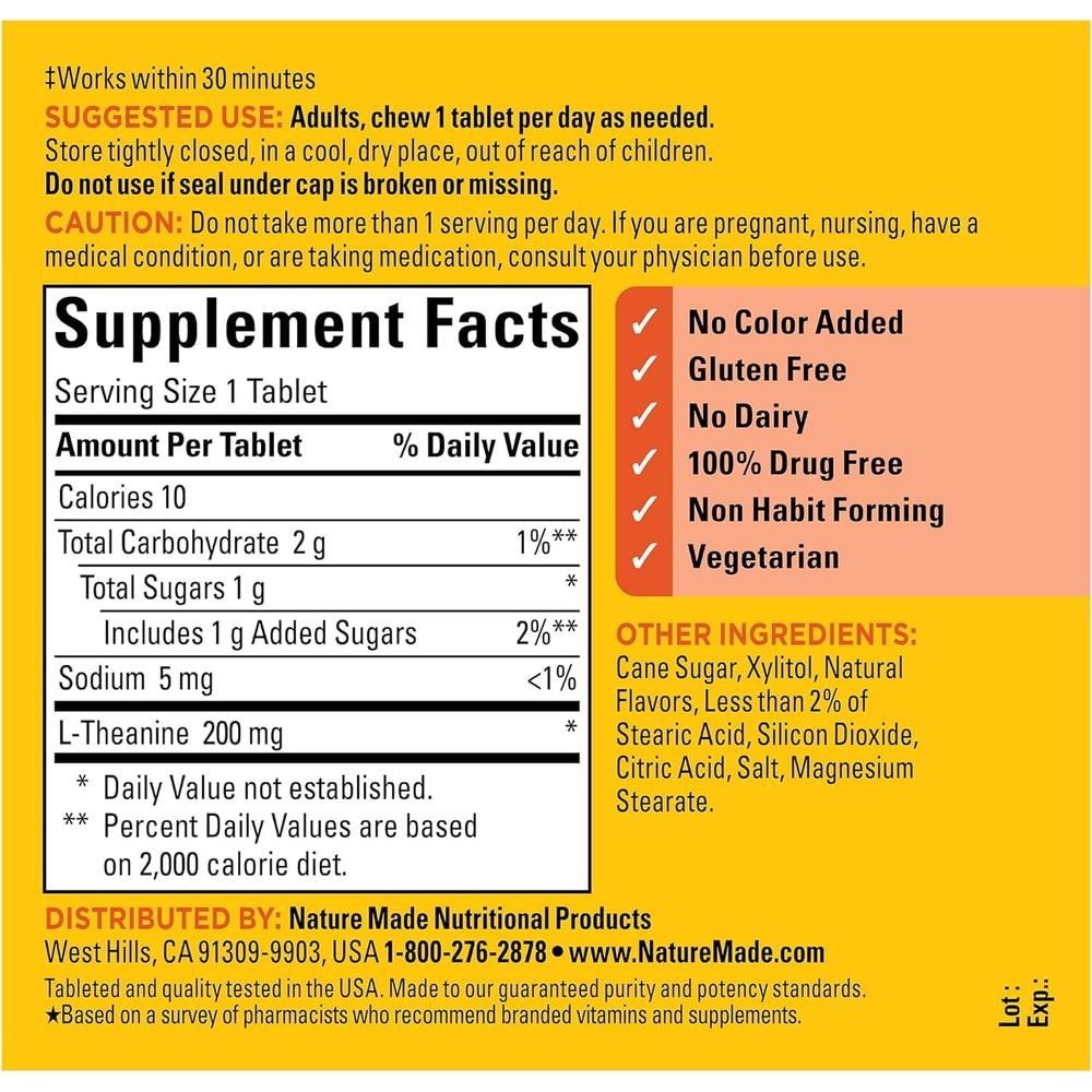NATURE MADE PACK 2 L-TEANINA 200 MG | 50 UND C/U - 6