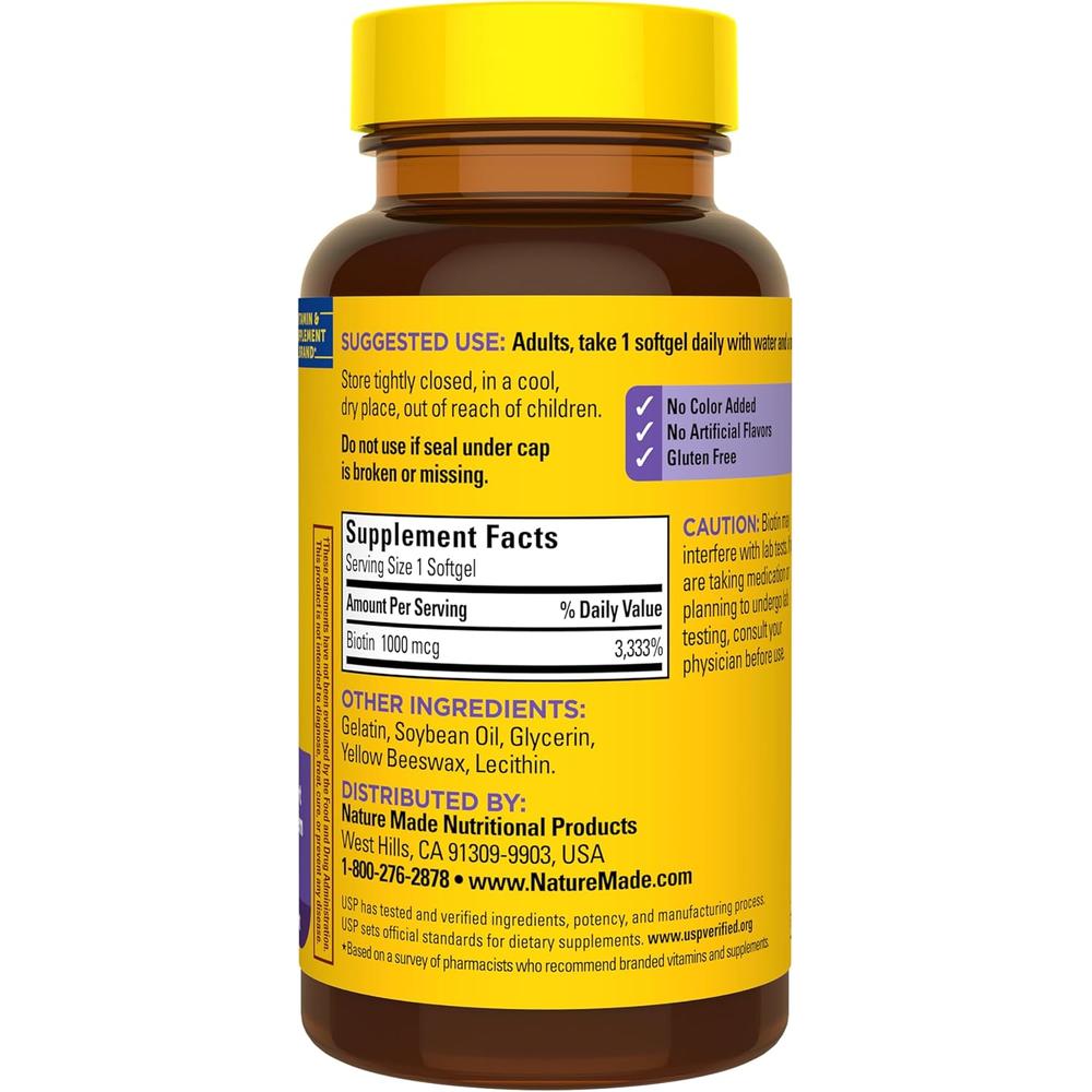 NATURE MADE BIOTINA 1000 MCG | 120 UND - 9