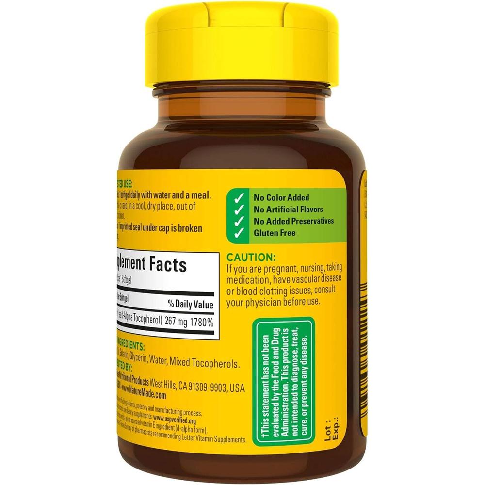 NATURE MADE PACK 3 VITAMINA E NATURAL 400 UI | 100 UND C/U - 10