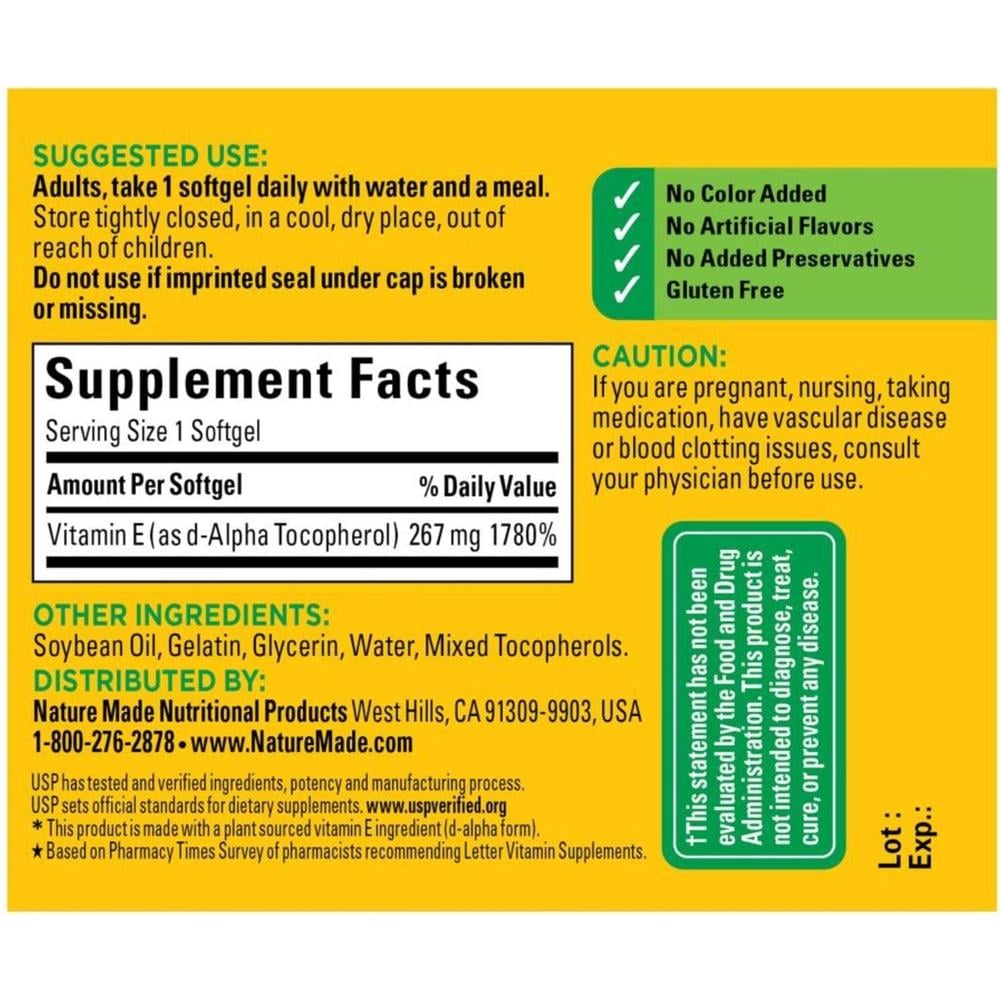 NATURE MADE PACK 3 VITAMINA E NATURAL 400 UI | 100 UND C/U - 2