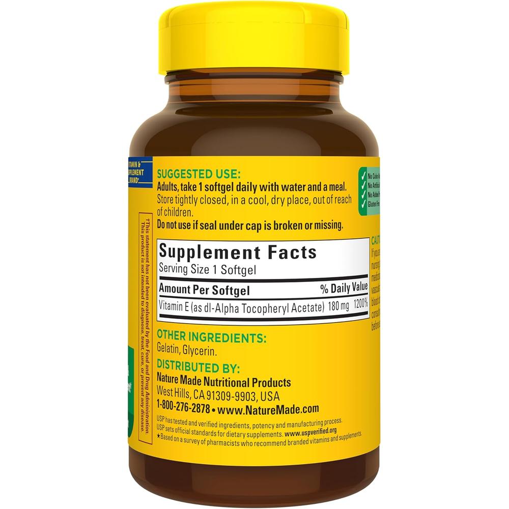 NATURE MADE VITAMINA E 400 UI | 180 UND - 8