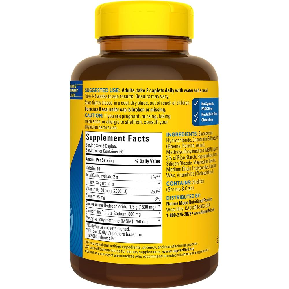 NATURE MADE GLUCOSAMINA + CONDROITINA + MSM | 120 UND - 8
