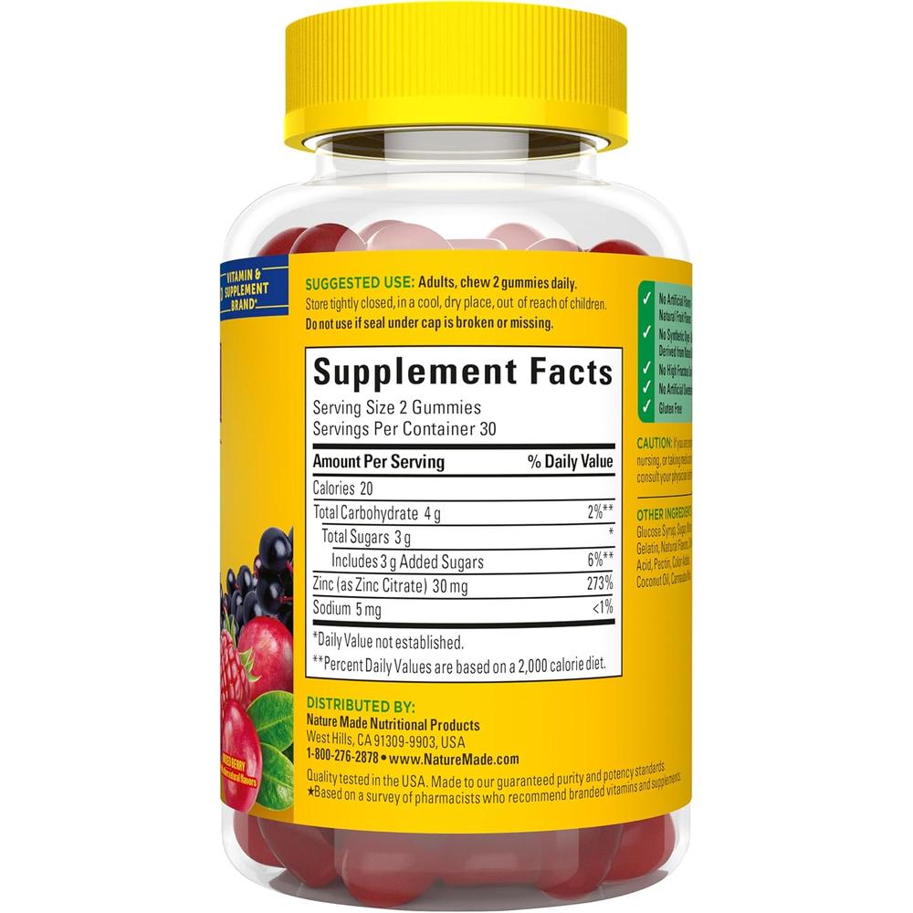 NATURE MADE ZINC 30 MG | 60 GOMITAS - 8