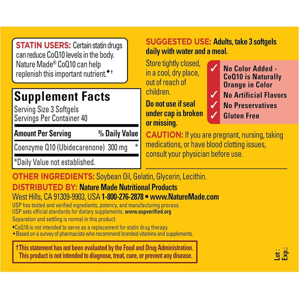 NATURE MADE COQ10 300 MG | 120 UND - 7