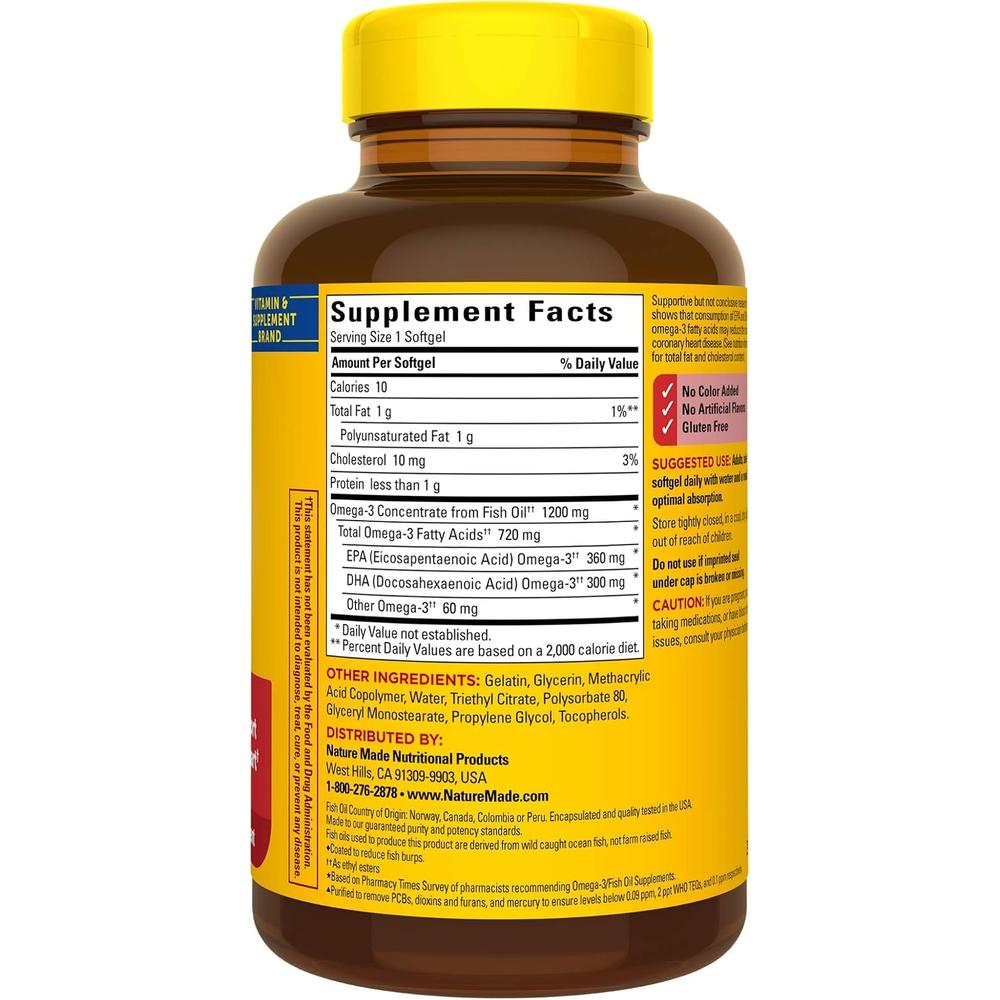 NATURE MADE PACK 3 ACEITE DE PESCADO 1200 MG | 120 UND C/U - 8