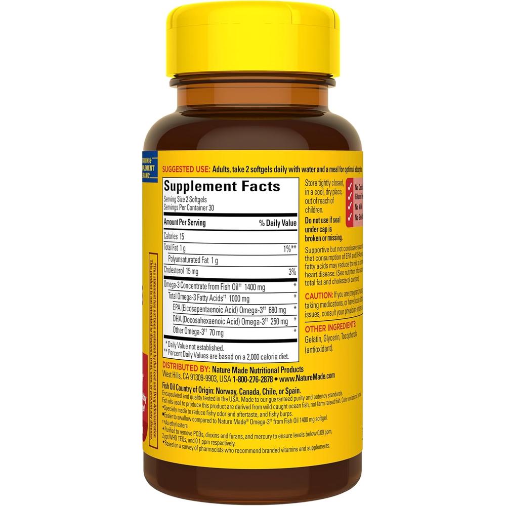 NATURE MADE OMEGA 3 MINI 1400 MG | 60 UND - 8
