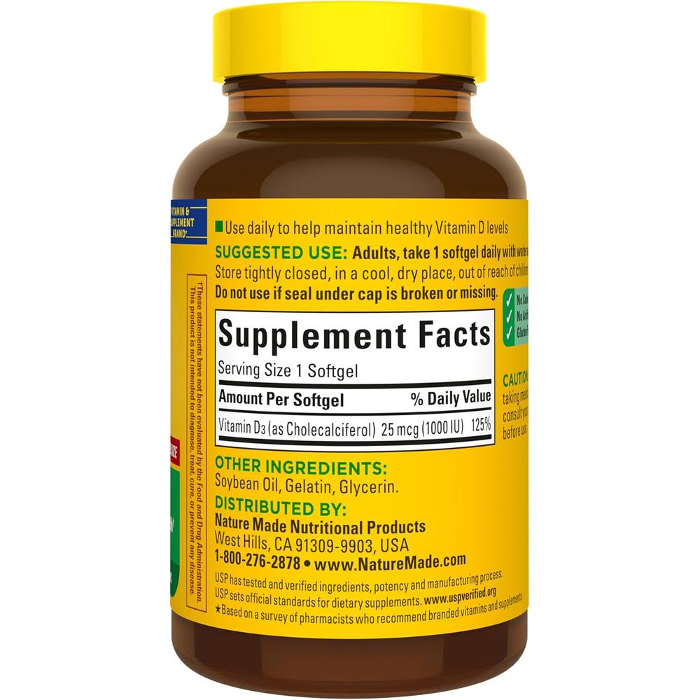 NATURE MADE VITAMINA D3 1000 UI | 180 UND - 7
