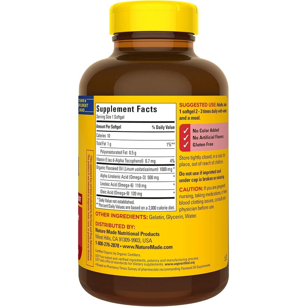 NATURE MADE PACK 2 ACEITE DE LINAZA 1000 MG | 180 UND C/U - 8