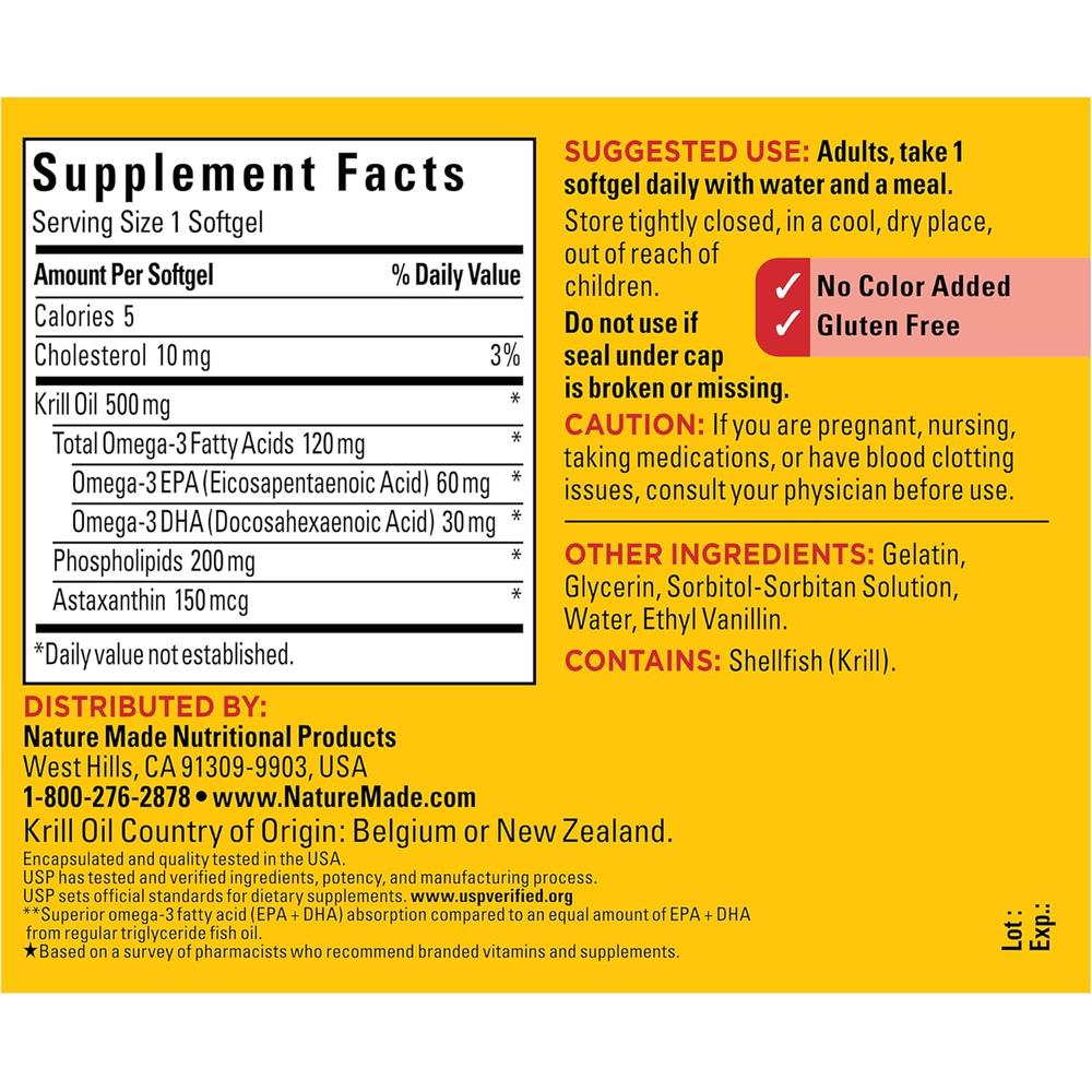 NATURE MADE ACEITE DE KRILL 500 MG | 100 UND - 7