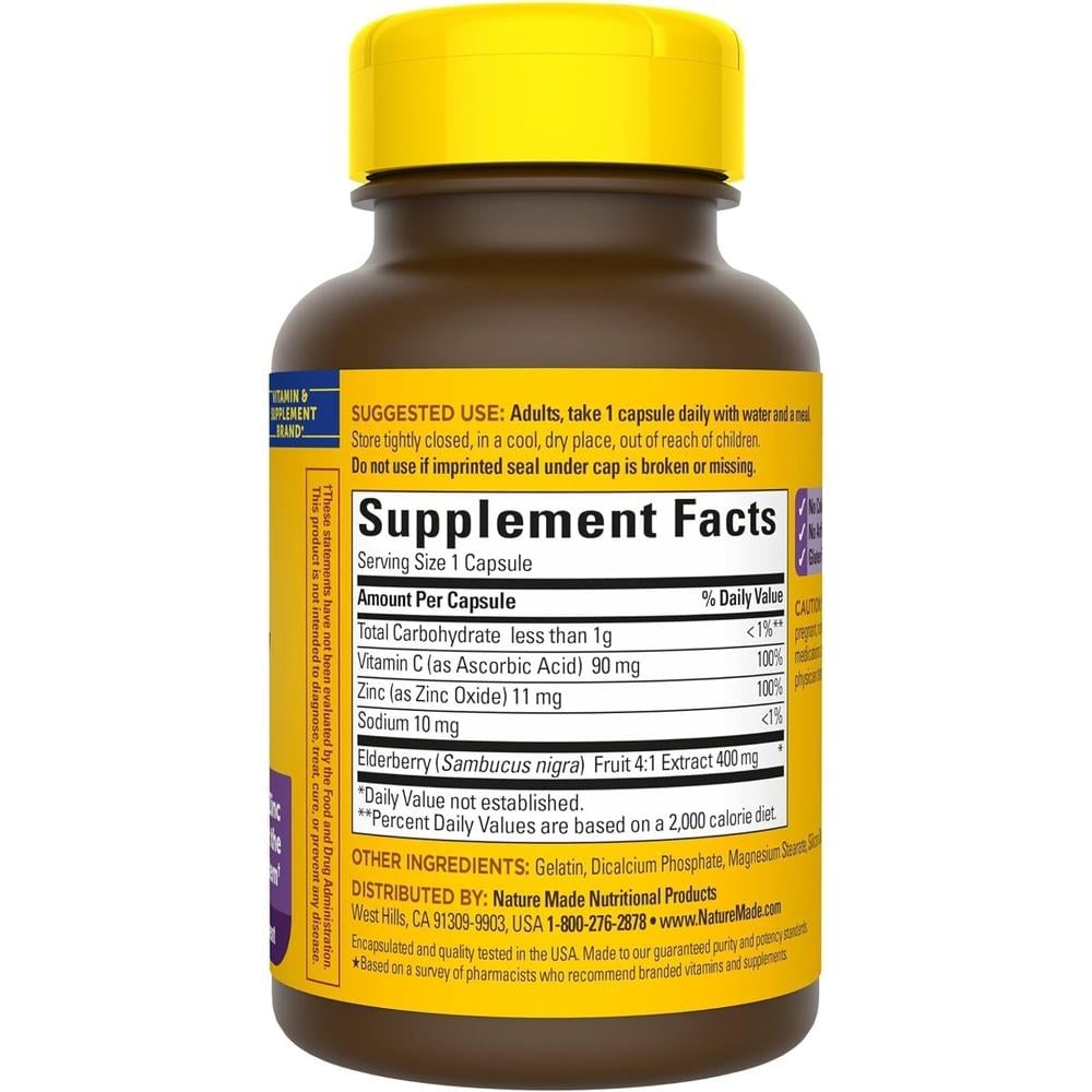 NATURE MADE PACK 2 SAÚCO + VITAMINA C + ZINC | 60 UND C/U - 2