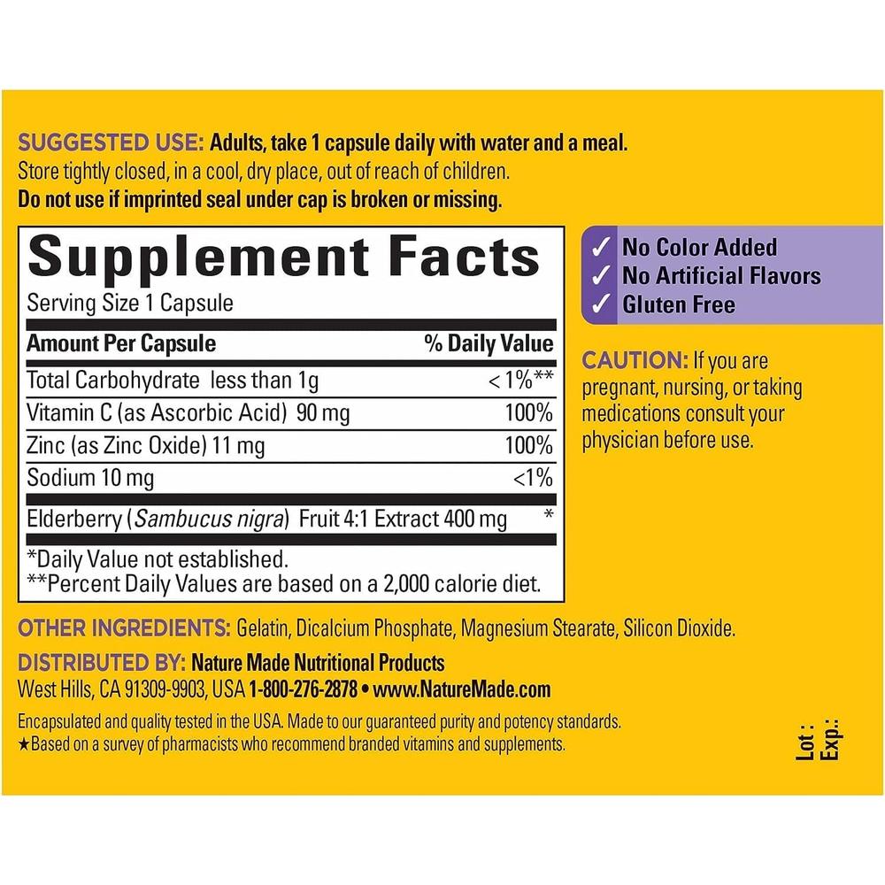 NATURE MADE PACK 2 SAÚCO + VITAMINA C + ZINC | 60 UND C/U - 7