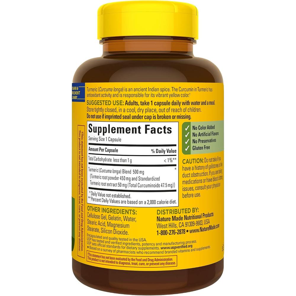 NATURE MADE CÚRCUMA 500 MG | 120 UND - 10