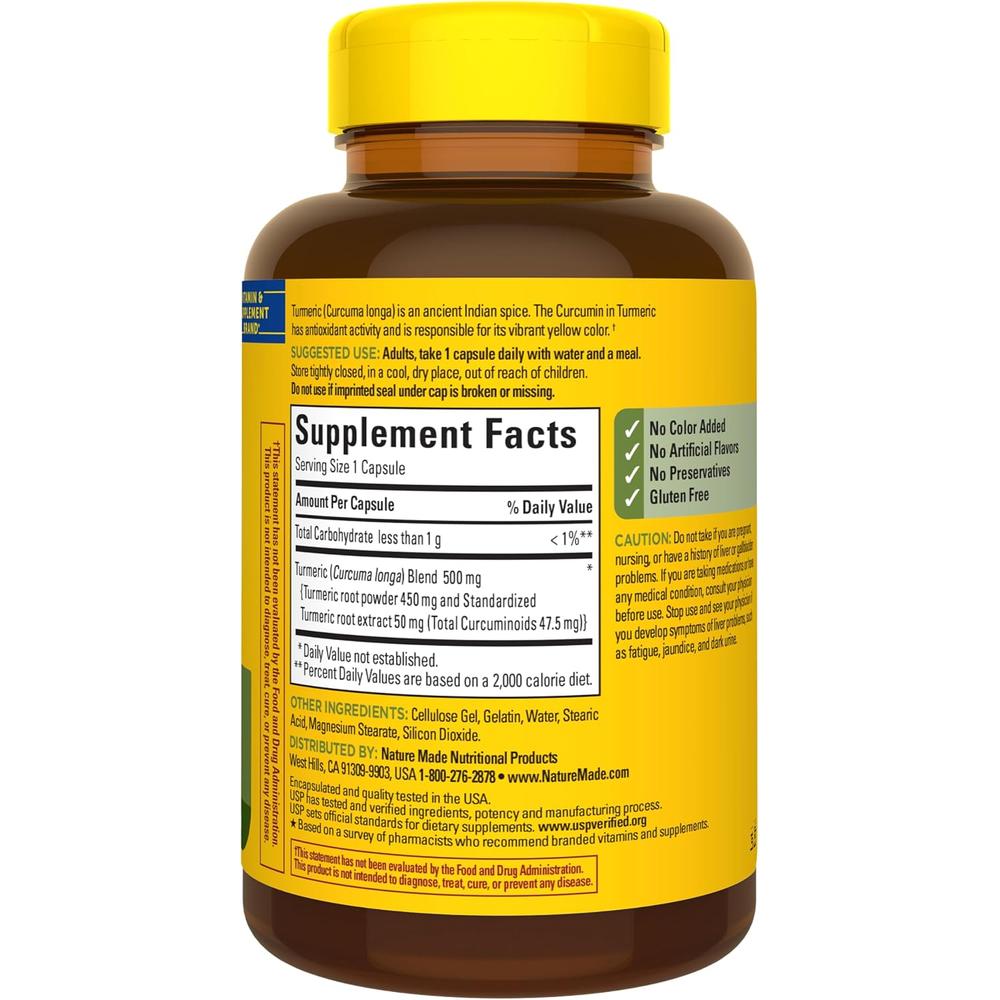 NATURE MADE CÚRCUMA 500 MG | 120 UND - 8