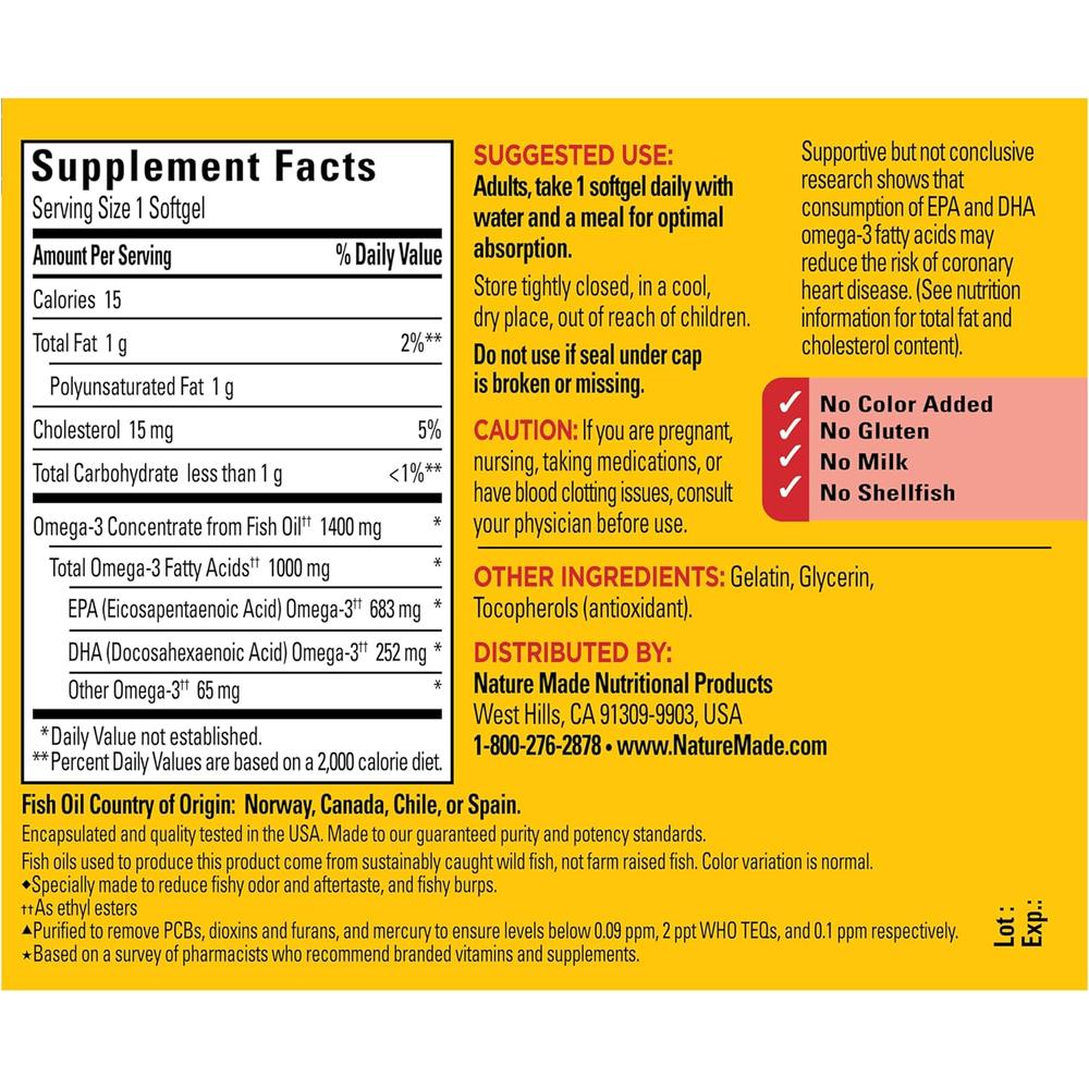 NATURE MADE OMEGA 3 ULTRA 1400 MG | 45 UND - 7