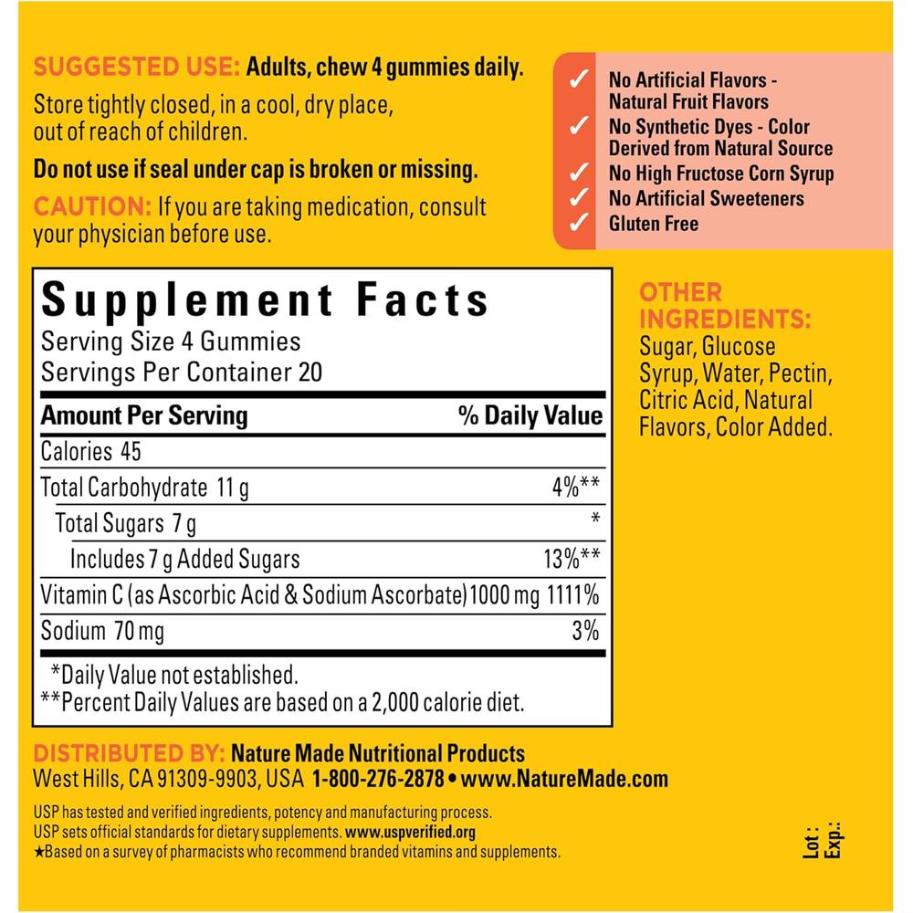 NATURE MADE VITAMINA C 1000 MG | 80 UND - 8