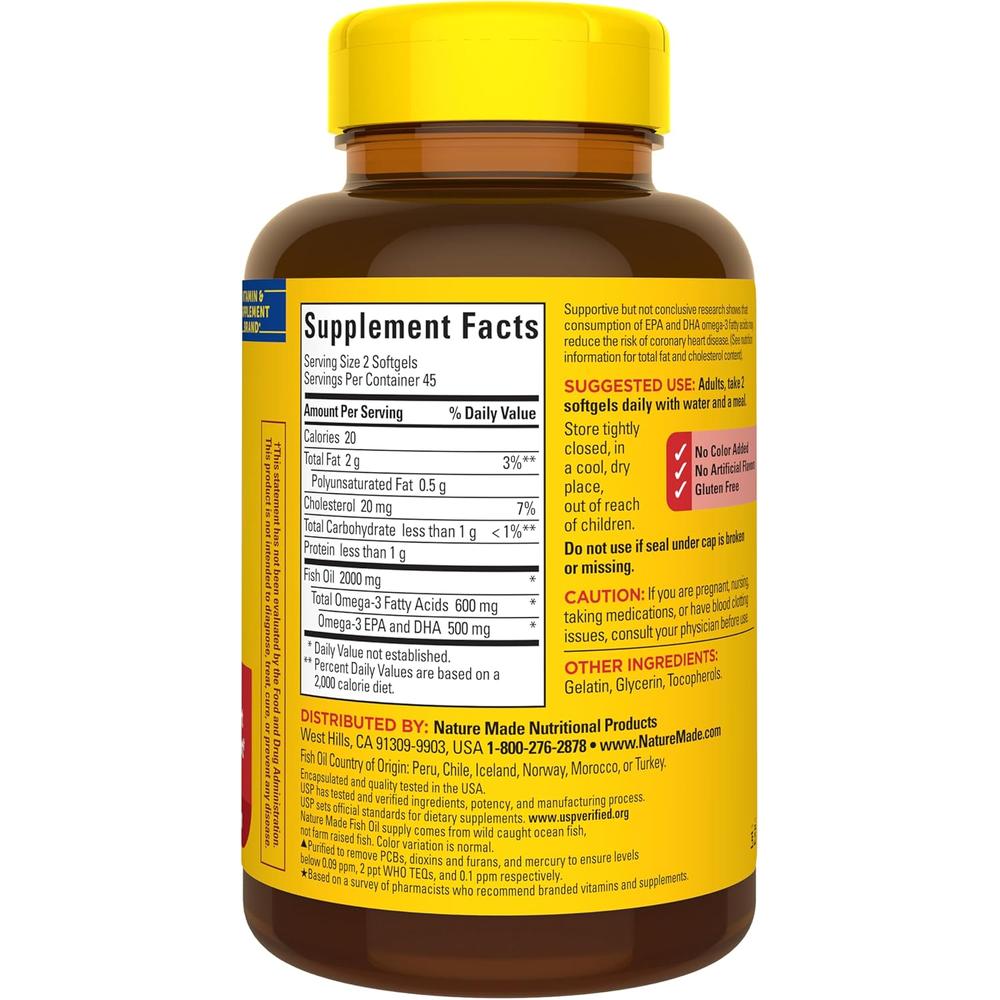 NATURE MADE OMEGA 3 FISH OIL 1000 MG | 90 UND - 7