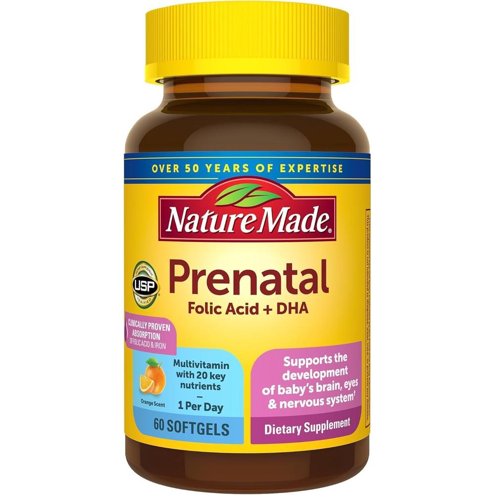 NATURE MADE PRENATAL ÁCIDO FÓLICO + DHA 200 MG | 60 UND - 1